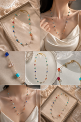 Multicolour colour candy Beaded Necklace thumbnail 3