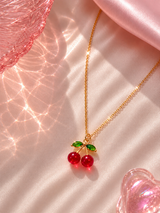 Cherry Blossom Crystal Pendant Necklace thumbnail 1