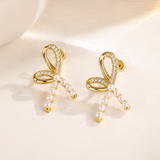 Pearl Bow Earrings thumbnail 3