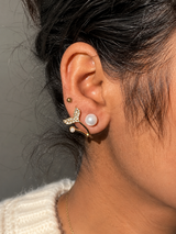 Pearl Mermaid Tail Crystal Earrings thumbnail 2