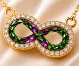 Mystic Topaz Infinity Pendant Necklace thumbnail 2