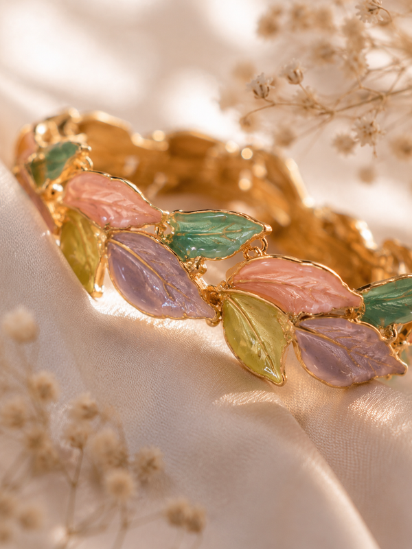 Pastel Bloom Leaf Bracelet