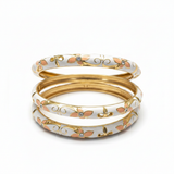 Viral Enamel Bangle-Pink & White thumbnail 3