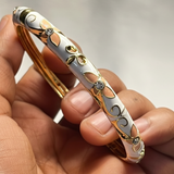 Viral Enamel Bangle-Pink & White thumbnail 1