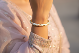Viral Enamel Bangle-Pink & White thumbnail 2